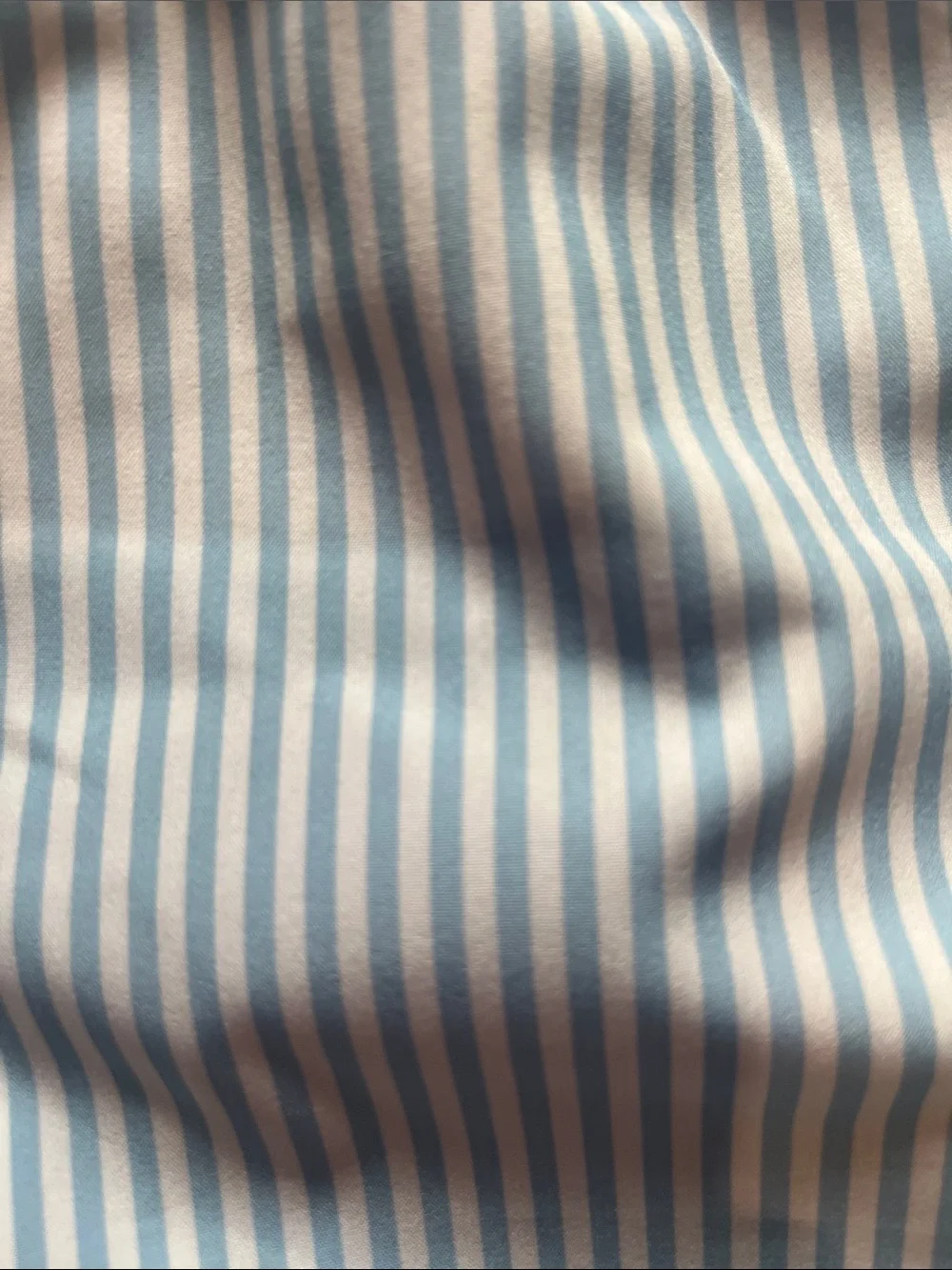 Men's Light Blue & White Striped Swim Trunks with Drawstring